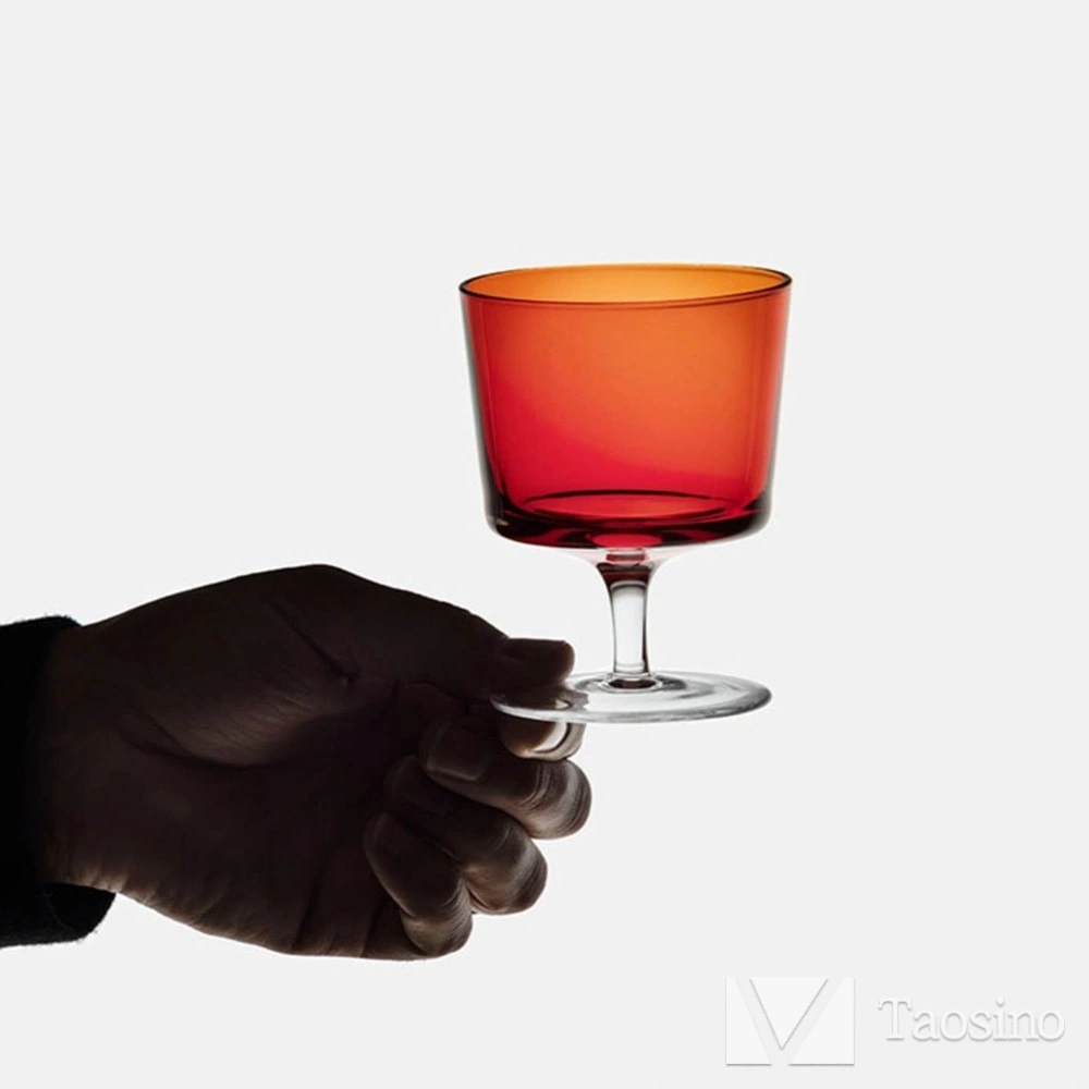 Orange Water Stemmed Glass